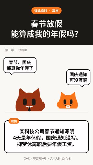 春节放假能算成我的年假吗？——动画封面